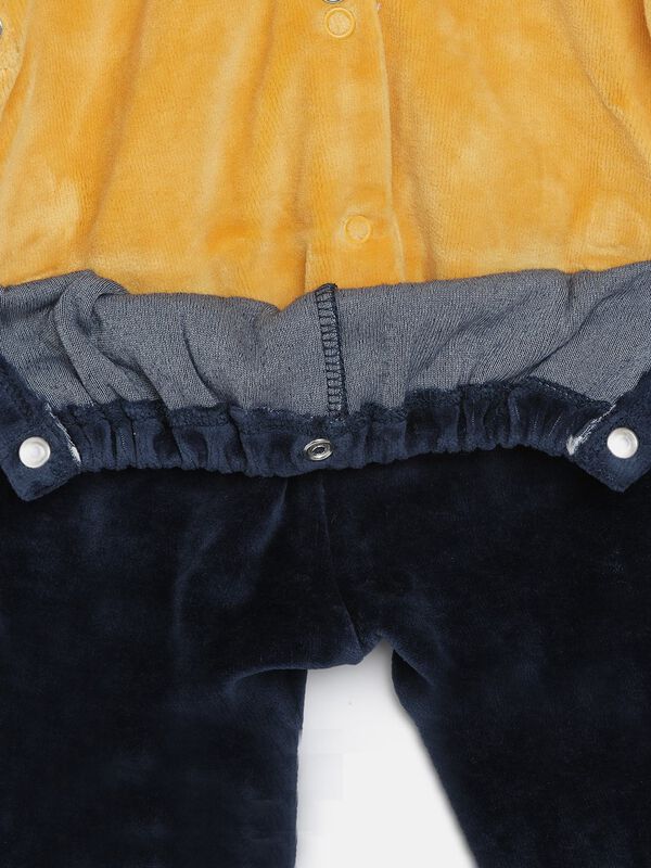 Velour Babysuit-Back Opening image number null